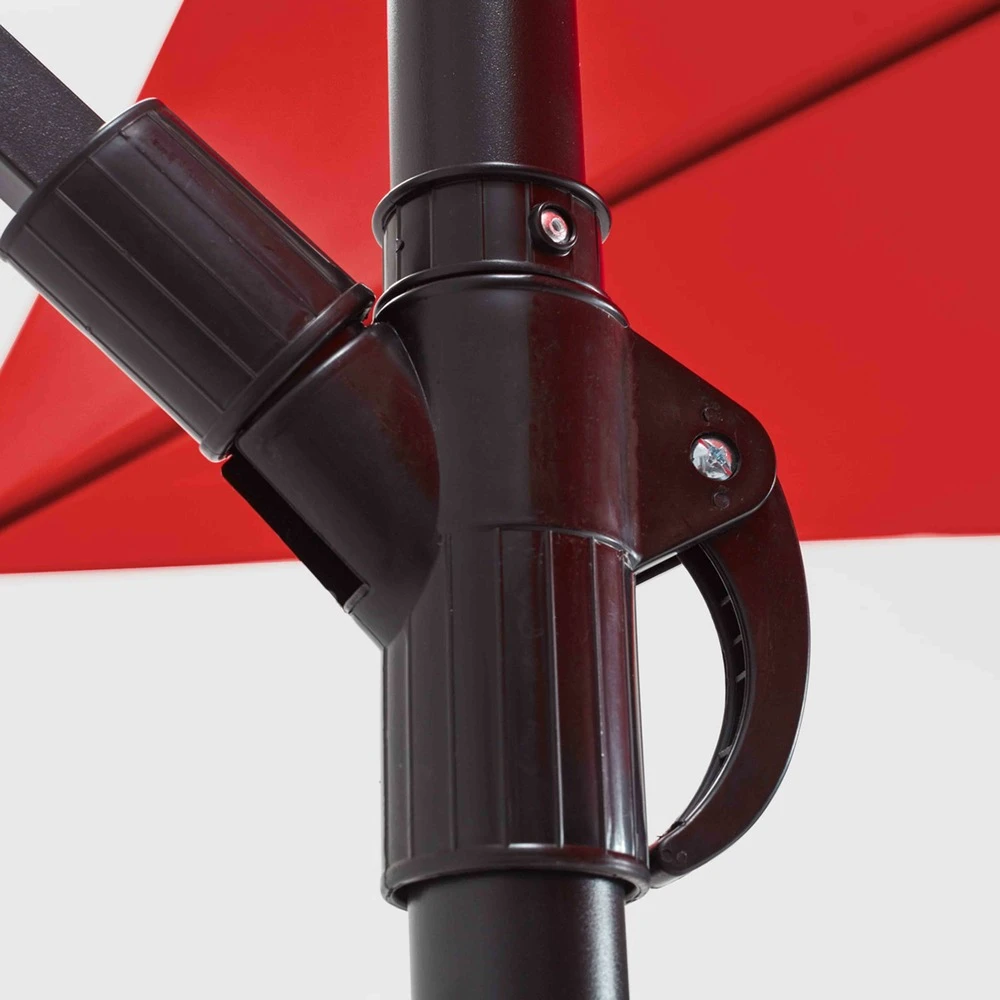 Parasol Déporté Carré 3x3m Aluminium Rouge 8 Parasol Déporté Carré 3x3m Aluminium Rouge – Image 6