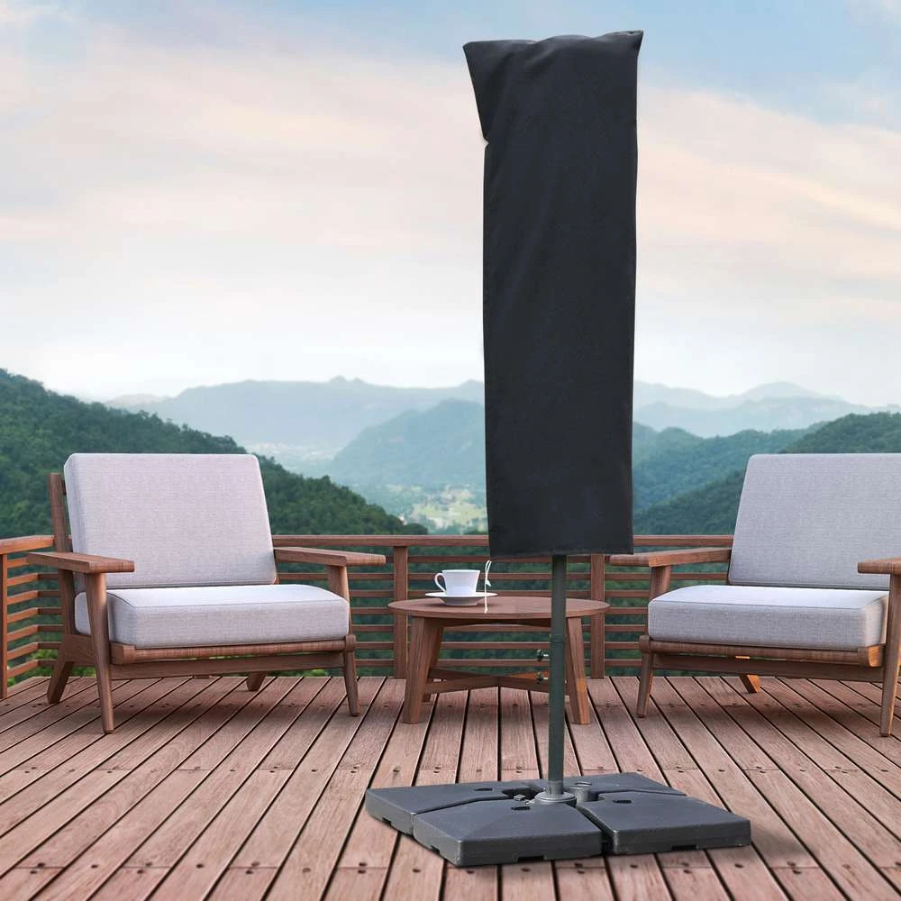 OUTSUNNY Housse De Protection Imperméable Pour Parasol Droit Polyester Oxford 3 OUTSUNNY Housse De Protection Imperméable Pour Parasol Droit Polyester Oxford