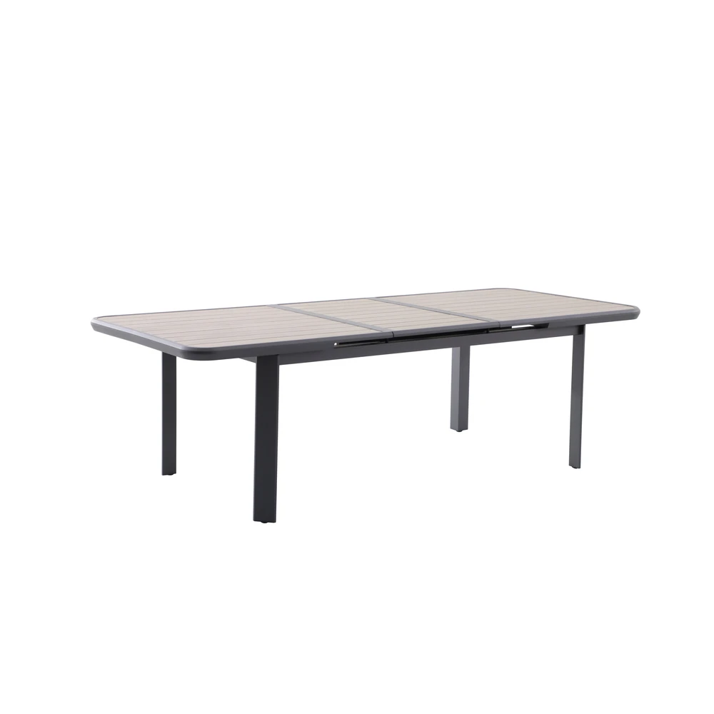 Table De Jardin Extensible Liège Grise En Aluminium - 249x103x76 Cm 3 Table De Jardin Extensible Liège Grise En Aluminium - 249x103x76 Cm