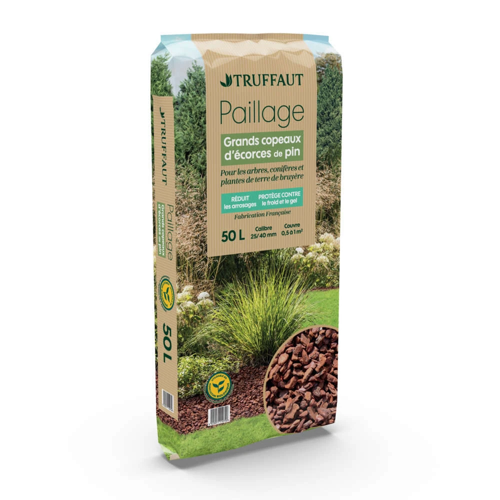 Paillage D'écorces De Pin Grands Copeaux Calibre 25/40 Mm - Sac De 50L 4 Paillage D'écorces De Pin Grands Copeaux Calibre 25/40 Mm - Sac De 50L – Image 2