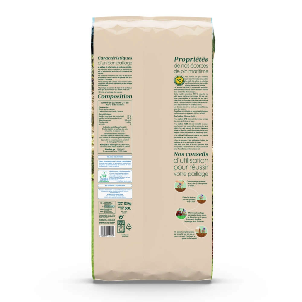 Paillage D'écorces De Pin Grands Copeaux Calibre 25/40 Mm - Sac De 50L 5 Paillage D'écorces De Pin Grands Copeaux Calibre 25/40 Mm - Sac De 50L – Image 3