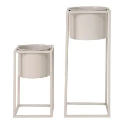 Marla Flowerpots 2 Pots De Fleurs En Gris Beige 9 Marla Flowerpots 2 Pots De Fleurs En Gris Beige -Jardinage Fournitures Soldes 206c844a52d6cdaf