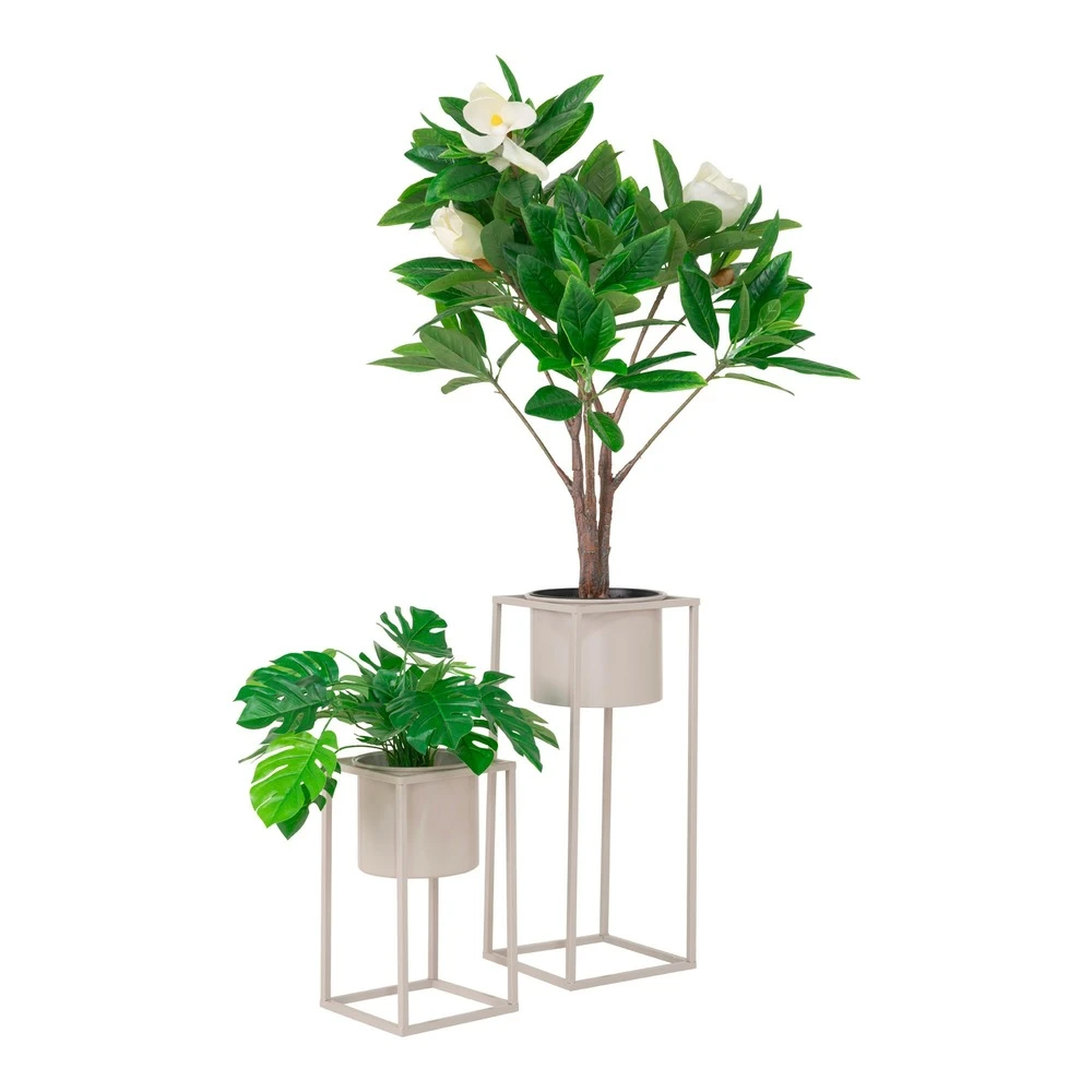 Marla Flowerpots 2 Pots De Fleurs En Gris Beige 3 Marla Flowerpots 2 Pots De Fleurs En Gris Beige