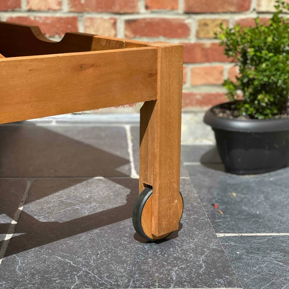 Bain De Soleil Avec Coussin Et Tablette En Bois écru 7 Bain De Soleil Avec Coussin Et Tablette En Bois écru – Image 5