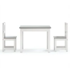 VIDAXL Ensemble De Table Et Chaises Enfants 3 Pcs Blanc Et Gris Mdf 11 VIDAXL Ensemble De Table Et Chaises Enfants 3 Pcs Blanc Et Gris Mdf -Jardinage Fournitures Soldes 4c80823e7a2b018a