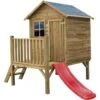 Maisonnette En Bois Avec Toboggan "tomek" -Jardinage Fournitures Soldes 623844ffb4d996.68750293