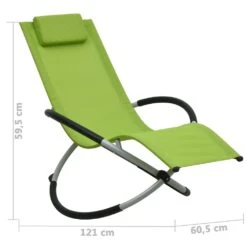 VIDAXL Chaise Longue Pour Enfants Acier Vert -Jardinage Fournitures Soldes 627a6e950f9571.41053889