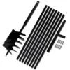 VIDAXL Tarière De Sol Avec Manche 200 Mm Et Tube D'extension 9 M Acier -Jardinage Fournitures Soldes 630d1e743666c6.40245921