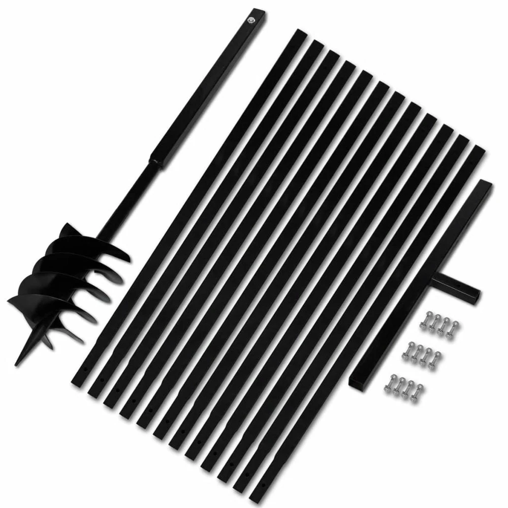 VIDAXL Bêche Et Tarière Manuelle 180 Mm Avec Rallonge 13 M Acier 3 VIDAXL Bêche Et Tarière Manuelle 180 Mm Avec Rallonge 13 M Acier