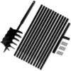 VIDAXL Bêche Et Tarière Manuelle 200 Mm Avec Rallonge 13 M Acier -Jardinage Fournitures Soldes 630d1e98106732.10483756