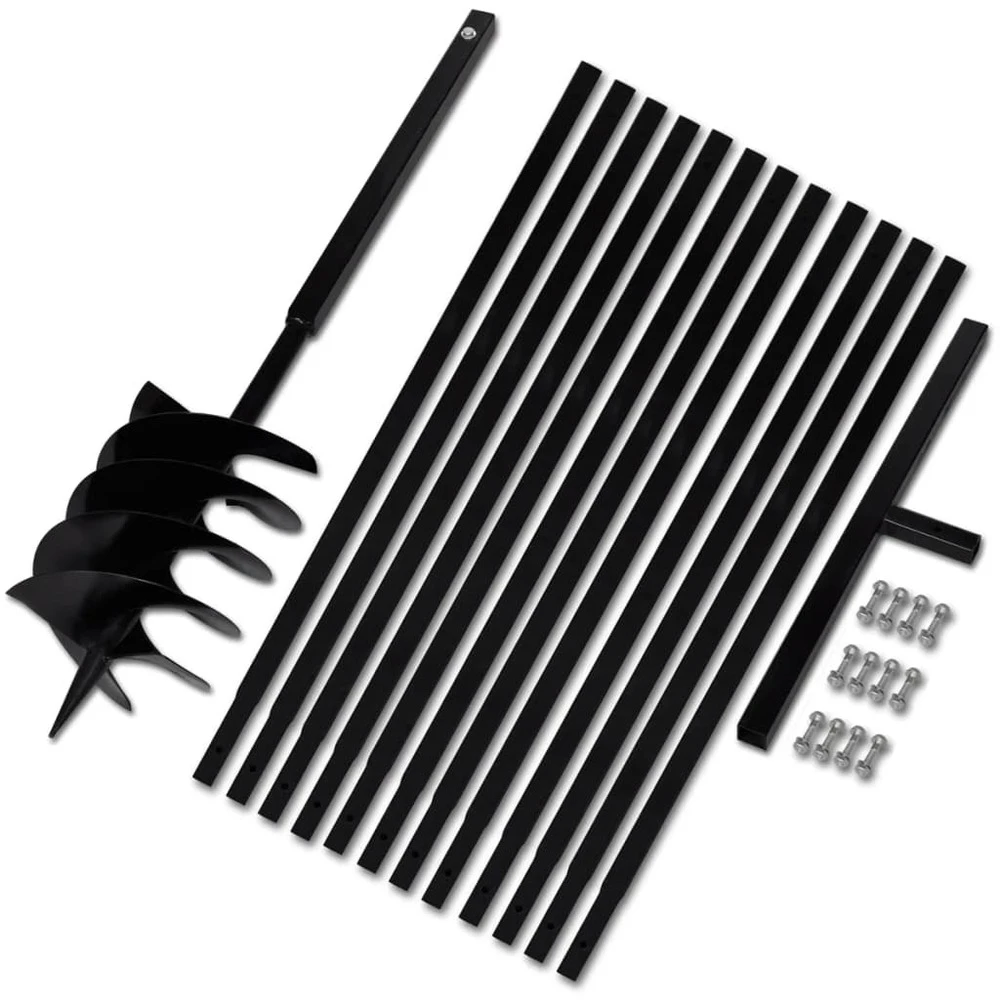 VIDAXL Bêche Et Tarière Manuelle 200 Mm Avec Rallonge 13 M Acier 3 VIDAXL Bêche Et Tarière Manuelle 200 Mm Avec Rallonge 13 M Acier