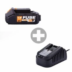 Batterie Lithium Ion 18 Volts 1,5ah Avec Chargeur 2.4a Villager Fuse -Jardinage Fournitures Soldes 63503ee5cc1705.43491342