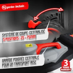 Tondeuse à Gazon électrique 1500w - Largeur De Coupe 37cm - Elem Garden -Jardinage Fournitures Soldes 63c1367c5ec8b2.44512653
