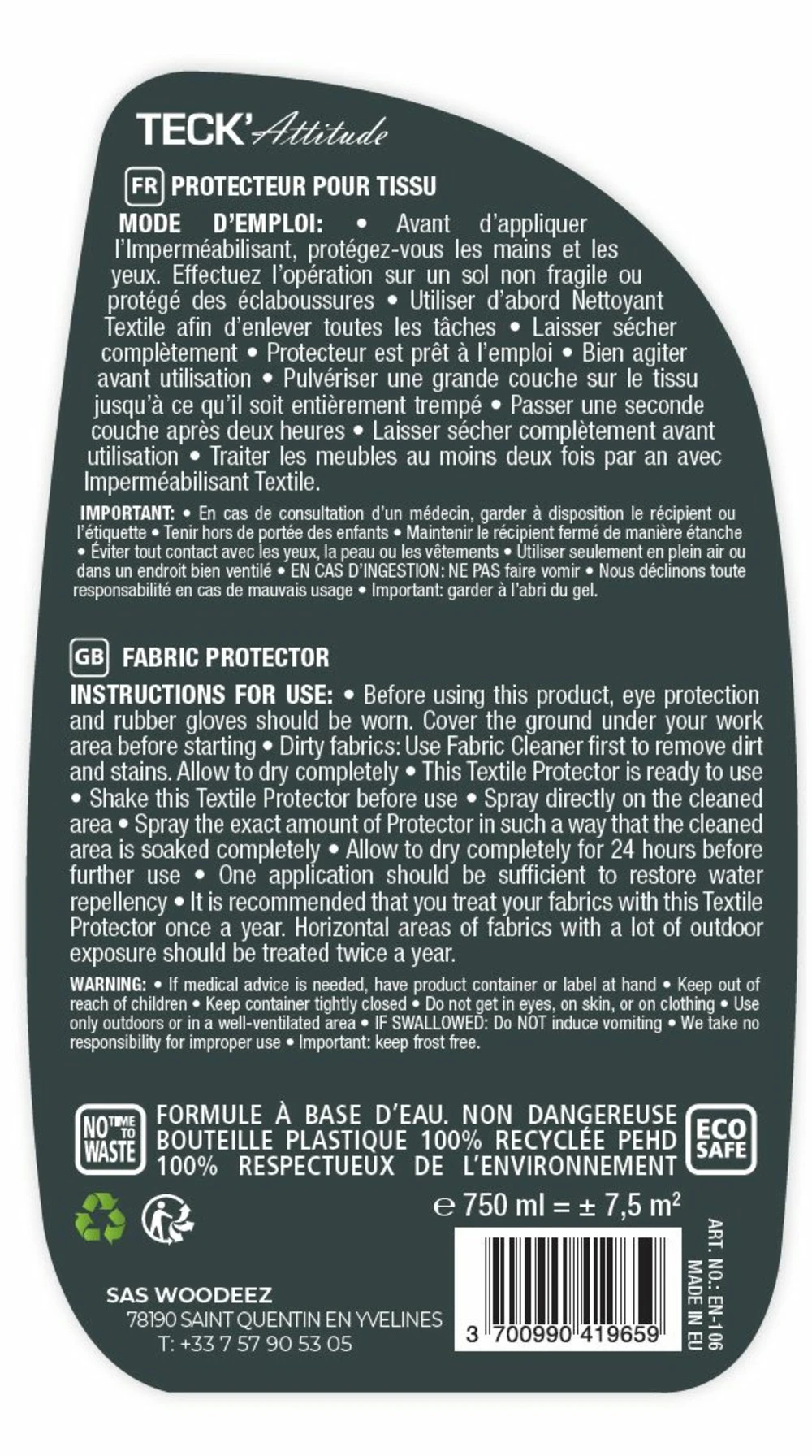 Protecteur Pour Tissus 750 Ml 4 Protecteur Pour Tissus 750 Ml – Image 2