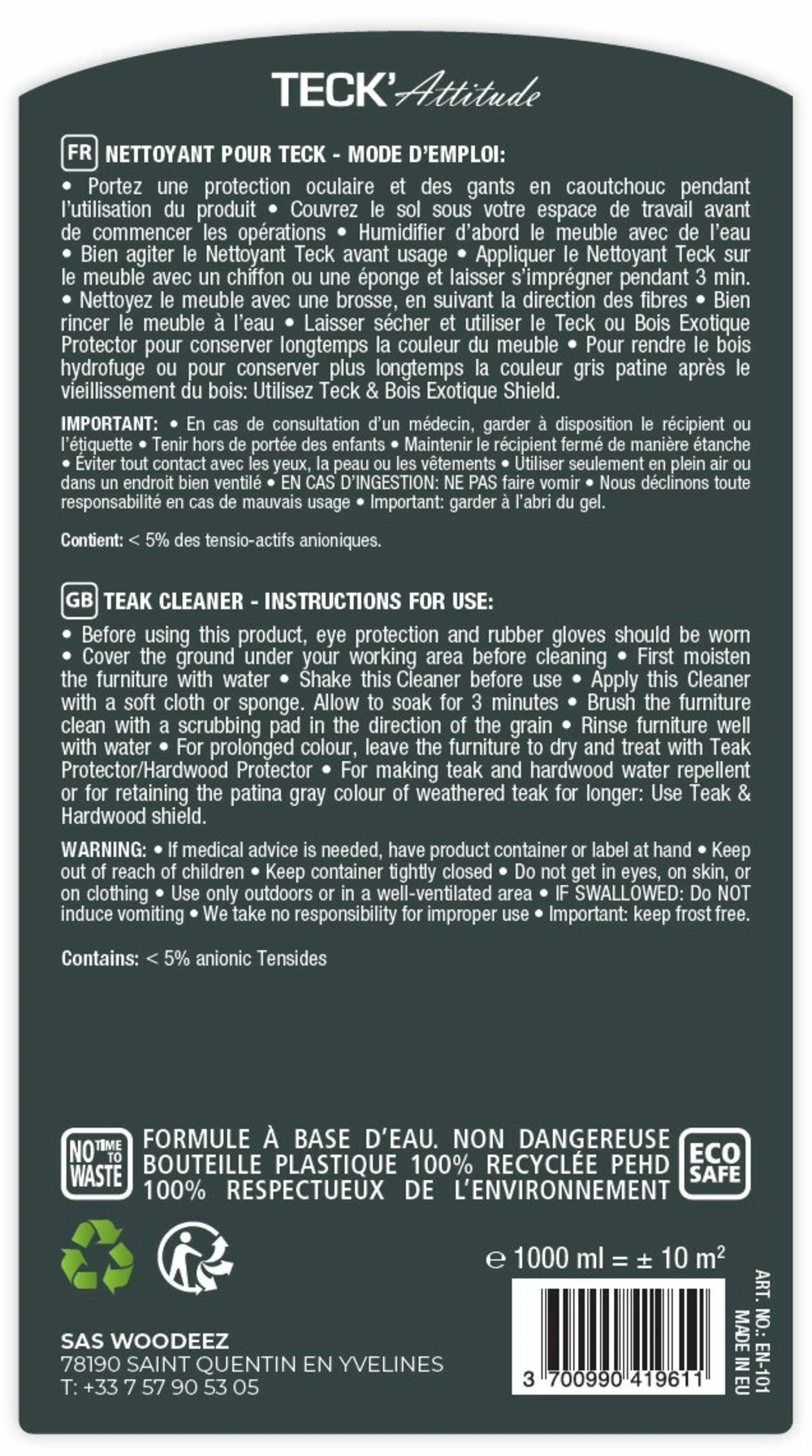 Dégriseur Pour Teck & Bois Durs 1 L 4 Dégriseur Pour Teck & Bois Durs 1 L – Image 2