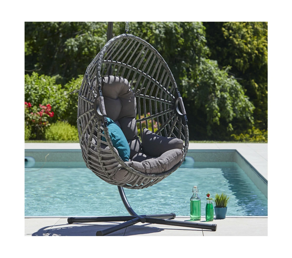 Canberra - Fauteuil De Jardin Suspendu - Gris Anthracite 4 Canberra - Fauteuil De Jardin Suspendu - Gris Anthracite â Image 2