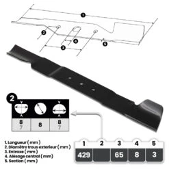 Lame Pour Tondeuse Gptde1843-2l - Gardeo Pro -Jardinage Fournitures Soldes 63dbbf85b2ff39.01203600