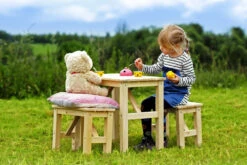 Ensemble Table Et Chaise Enfant En Bois- Table Enfant Avec 2 Chaises - H51x60x36 Cm - M014 -Jardinage Fournitures Soldes 63eb3fcd5e7db4.45553327