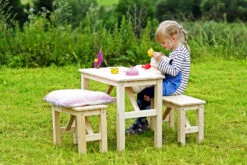 Ensemble Table Et Chaise Enfant En Bois- Table Enfant Avec 2 Chaises - H51x60x36 Cm - M014 -Jardinage Fournitures Soldes 63eb3fcd6bda15.47362078