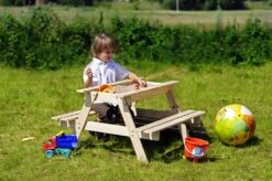 Table Enfant Pour Le Jardin - Table Et Chaise Enfant Avec Boite De Rangement -90x90xh50 Cm - M010-1 -Jardinage Fournitures Soldes 63eb3fd030d910.37420702