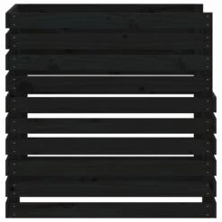 VIDAXL Composteur Noir 80x80x78 Cm Bois Massif De Pin -Jardinage Fournitures Soldes 6422e3c3c42854.85068121