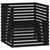 VIDAXL Composteur Noir 100x100x102 Cm Bois Massif De Pin -Jardinage Fournitures Soldes 6422e3c7901770.94933627