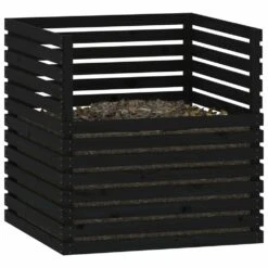 VIDAXL Composteur Noir 100x100x102 Cm Bois Massif De Pin 12 VIDAXL Composteur Noir 100x100x102 Cm Bois Massif De Pin -Jardinage Fournitures Soldes 6422e3c79e05a4.99177586