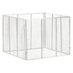 VIDAXL Composteur De Jardin 100x100x77 Cm Fer Galvanisé