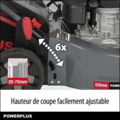 Powerplus Tondeuse A Gazon Thermique Autotractée 42 Cm De Coupe 145 Cc, Poweg63773x 10 Powerplus Tondeuse A Gazon Thermique Autotractée 42 Cm De Coupe 145 Cc, Poweg63773x -Jardinage Fournitures Soldes 64261501dd8369.84549079