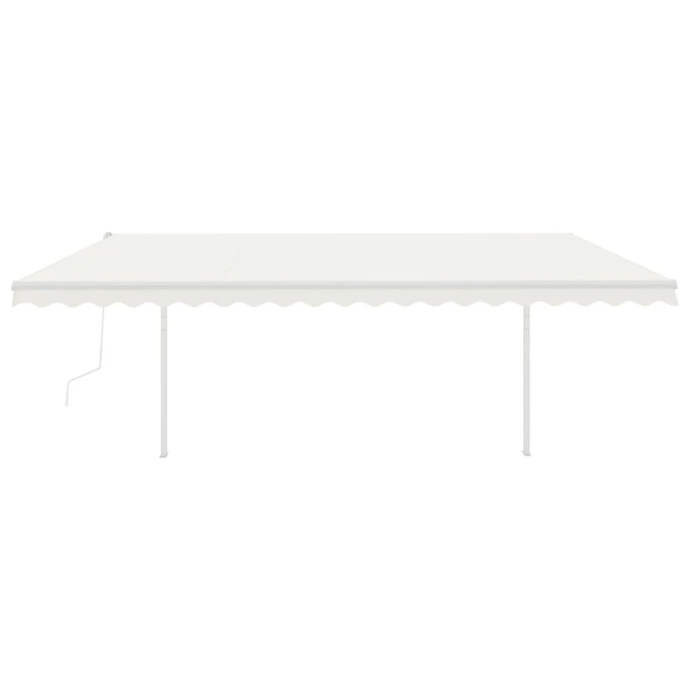 VIDAXL Auvent Automatique Capteur De Vent Et Led 5x3,5 M Crème 5 VIDAXL Auvent Automatique Capteur De Vent Et Led 5x3,5 M Crème – Image 3