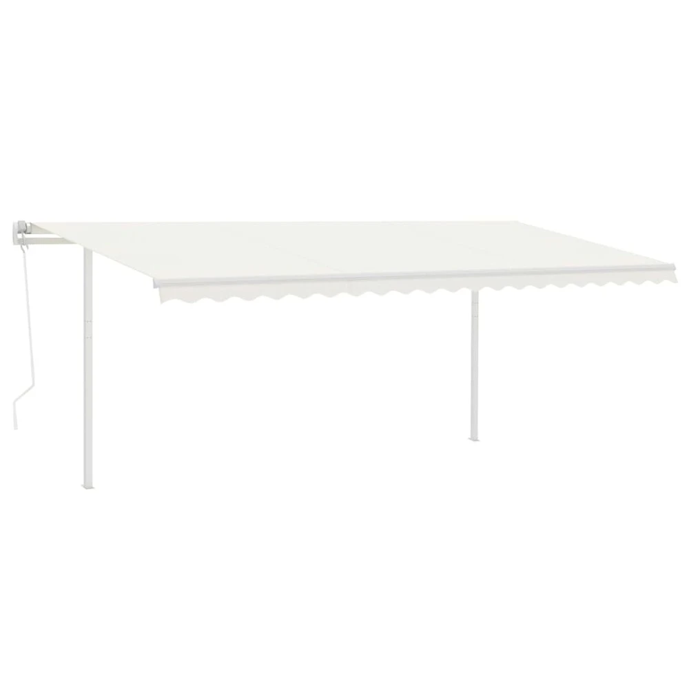 VIDAXL Auvent Automatique Capteur De Vent Et Led 5x3,5 M Crème 4 VIDAXL Auvent Automatique Capteur De Vent Et Led 5x3,5 M Crème – Image 2