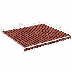 VIDAXL Tissu De Remplacement Pour Auvent Orange Et Marron 4x3,5 M 13 VIDAXL Tissu De Remplacement Pour Auvent Orange Et Marron 4x3,5 M -Jardinage Fournitures Soldes 6426ddce7240c3.16699723