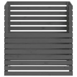 VIDAXL Composteur Gris 100x100x102 Cm Bois Massif De Pin -Jardinage Fournitures Soldes 643028fdf3e8d8.18912961