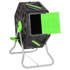 VIDAXL Composteur à Tambour 60x43x74 Cm 70 L Polypropylène -Jardinage Fournitures Soldes 6430290adb1754.90195056