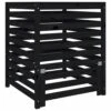 VIDAXL Composteur Noir 82,5x82,5x99,5 Cm Bois Massif De Pin -Jardinage Fournitures Soldes 64302913d771f3.62572342