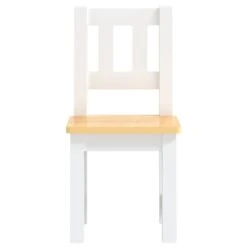 VIDAXL Ensemble De Table Et Chaises Pour Enfants 3 Pcs Blanc Et Beige -Jardinage Fournitures Soldes 64387d74de5973.19658389