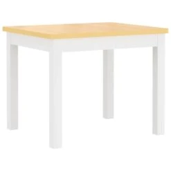 VIDAXL Ensemble De Table Et Chaises Pour Enfants 3 Pcs Blanc Et Beige -Jardinage Fournitures Soldes 64387d74f10870.57128488