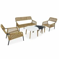 Salon De Jardin Bas 4 Places Komodo – Ensemble Canapé 2 Places Et 2 Fauteuils Avec 3 Tables Gigognes. Résine Tressée Effet Rotin. 14 Salon De Jardin Bas 4 Places Komodo – Ensemble Canapé 2 Places Et 2 Fauteuils Avec 3 Tables Gigognes. Résine Tressée Effet Rotin. -Jardinage Fournitures Soldes 6446765929d4e0.04282660