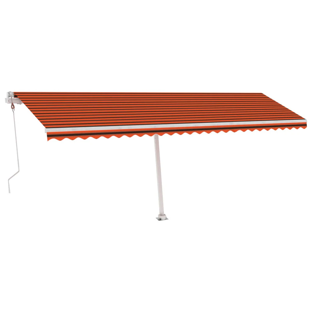 VIDAXL Auvent Automatique Capteur De Vent Led 600x300 Cm Orange Marron 4 VIDAXL Auvent Automatique Capteur De Vent Led 600x300 Cm Orange Marron – Image 2