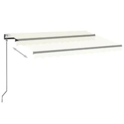 VIDAXL Auvent Automatique Avec Capteur De Vent Et Led 350x250 Cm Crème -Jardinage Fournitures Soldes 645657d5a7bdc1.28280406