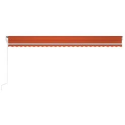 VIDAXL Auvent Rétractable Automatique 600x350 Cm Orange Et Marron -Jardinage Fournitures Soldes 645657d7e5daa8.41348545