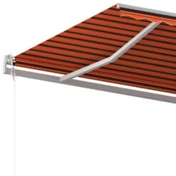 VIDAXL Auvent Rétractable Automatique 600x350 Cm Orange Et Marron -Jardinage Fournitures Soldes 645657d80b9451.80888979