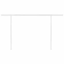 VIDAXL Auvent Rétractable Automatique Et Poteaux 4,5x3m Jaune Et Blanc -Jardinage Fournitures Soldes 645657dcaa5390.50960874