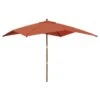 VIDAXL Parasol De Jardin Avec Mât En Bois Terre Cuite 300x300x273 Cm 1 VIDAXL Parasol De Jardin Avec Mât En Bois Terre Cuite 300x300x273 Cm -Jardinage Fournitures Soldes 645801d819a521.32617247