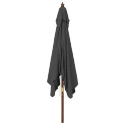 VIDAXL Parasol De Jardin Avec Mât En Bois Anthracite 300x300x273 Cm 12 VIDAXL Parasol De Jardin Avec Mât En Bois Anthracite 300x300x273 Cm -Jardinage Fournitures Soldes 645801e9af4164.72554184