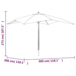 VIDAXL Parasol De Jardin Avec Mât En Bois Anthracite 300x300x273 Cm 15 VIDAXL Parasol De Jardin Avec Mât En Bois Anthracite 300x300x273 Cm -Jardinage Fournitures Soldes 645801e9b28576.98200568