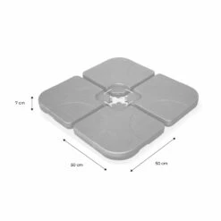 Dalle Pour Parasol à Lester - 50x50cm - 16 Kgs Une Fois Remplie - Pieds. Socle Poids Pour Fixer Votre Parasol -Jardinage Fournitures Soldes 645801fc36f596.36712291