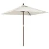 VIDAXL Parasol De Jardin Avec Mât En Bois Sable 198x198x231 Cm