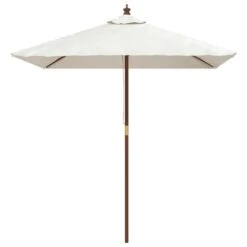 VIDAXL Parasol De Jardin Avec Mât En Bois Sable 198x198x231 Cm 11 VIDAXL Parasol De Jardin Avec Mât En Bois Sable 198x198x231 Cm -Jardinage Fournitures Soldes 64580202af8263.89510346