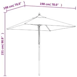 VIDAXL Parasol De Jardin Avec Mât En Bois Sable 198x198x231 Cm 15 VIDAXL Parasol De Jardin Avec Mât En Bois Sable 198x198x231 Cm -Jardinage Fournitures Soldes 64580202b57519.91848370